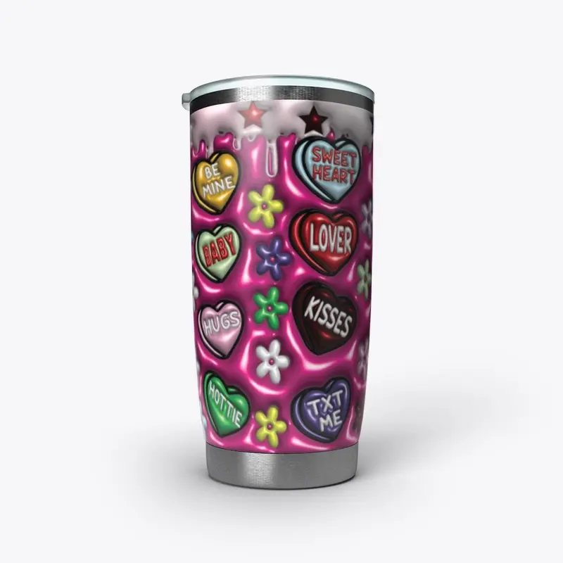 3D Valentine's Day Stainless Tumbler 